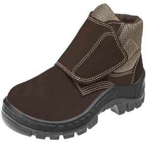 BOTINA PU BI COURO NOBUCK S/B C/VELCRO CAFE 50B26-VEL-BP 41