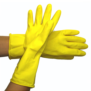 LUVA LATEX FORRO FLOCADO AMARELO 0.60MM TOP 07-MD 282800402
