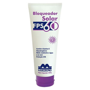 PROTETOR SOLAR FPS60 UVA20 BISNAGA 120G MAVARO