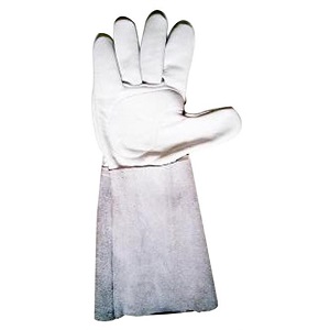LUVA C/PALMA VAQUETA C/DORSO E PUNHO EM RASPA 20CM T.G