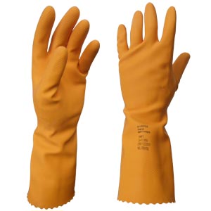 LUVA LATEX ANTID FORRO ORANGE HEAVYWEIGHT MOD208 TAM 9 ANSEL