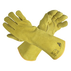 LUVA SOLDA COURO C/FORR JERSEY COST C/KEVLAR COMPR.41 43-216