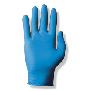 LUVA NITRILICA FORRO TALCADO C/VIROLA AZ CX C/50 T.GD 92575