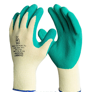 LUVA ALGODAO TRIC 4 FIOS C/BANHO LATEX ASPERO VD P DA36103