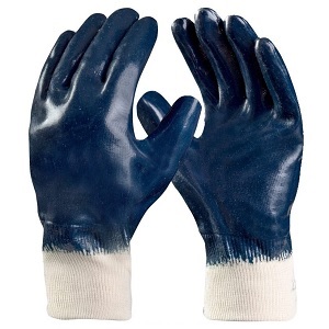 LUVA ALGODAO BANHO NITRILICO AZUL NOVADEX DASN786 T.G (09)