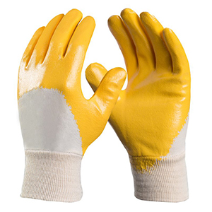 LUVA NITRILICA AM C/DORSO VENT.PUNHO MALHA TAM.G(9) DASN885