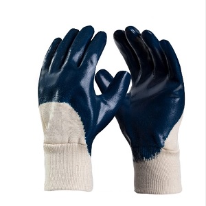 LUVA ALGODAO BANHO NITRILICO 3/4 AZUL T.09-G DA25500E