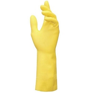 LUVA LATEX ANTIDERRAPANTE FLOCADO AMARELO 280 T. 09 (XG)