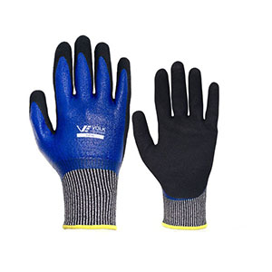 LUVA FIBRA SINT C/REVEST PT/AZ CUT OIL FULL 101904250 9-G