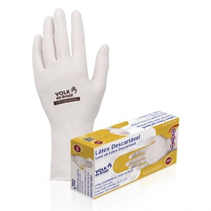 LUVA LATEX DESCARTAVEL C/ PO T.9(G) CX C/100 106107806