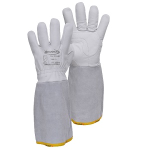 LUVA COBERTURA VAQUETA PUNHO RASPA 20CM LC114 T.G