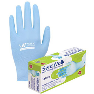LUVA DESC NITRI S/PO AZ SENSIVOLK T09 CX/100 PEÇAS 106000102