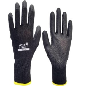 LUVA FIBRA TATIL BLACK SMART POLIURETANO 103128207 T.9-G