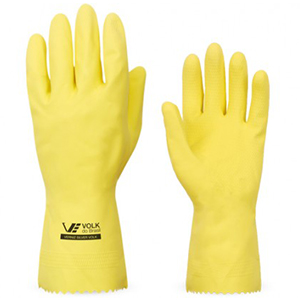 LUVA LATEX VERNIZ SILVER VOLK AMARELO C/FORRO T.08 105103801
