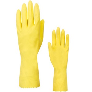 LUVA LATEX VERNIZ SILVER SLIM AMARELO C/FORRO T.09 105303801