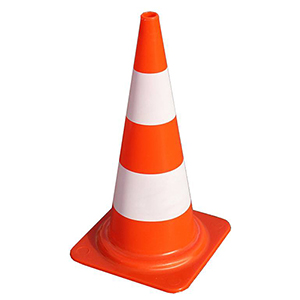 CONE FIT PP BR/LJ 2 FAIXAS INJETADAS 75CM PLASTCOR