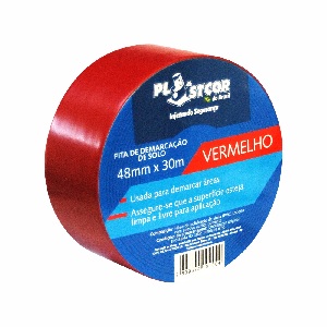 FITA ADESIVA DEMARCACAO SOLO VERMELHO 48MMX30MT