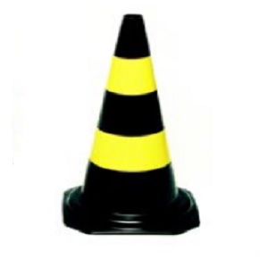 CONE 50CM 620G CG50007 PRETO/AMARELO 010219010